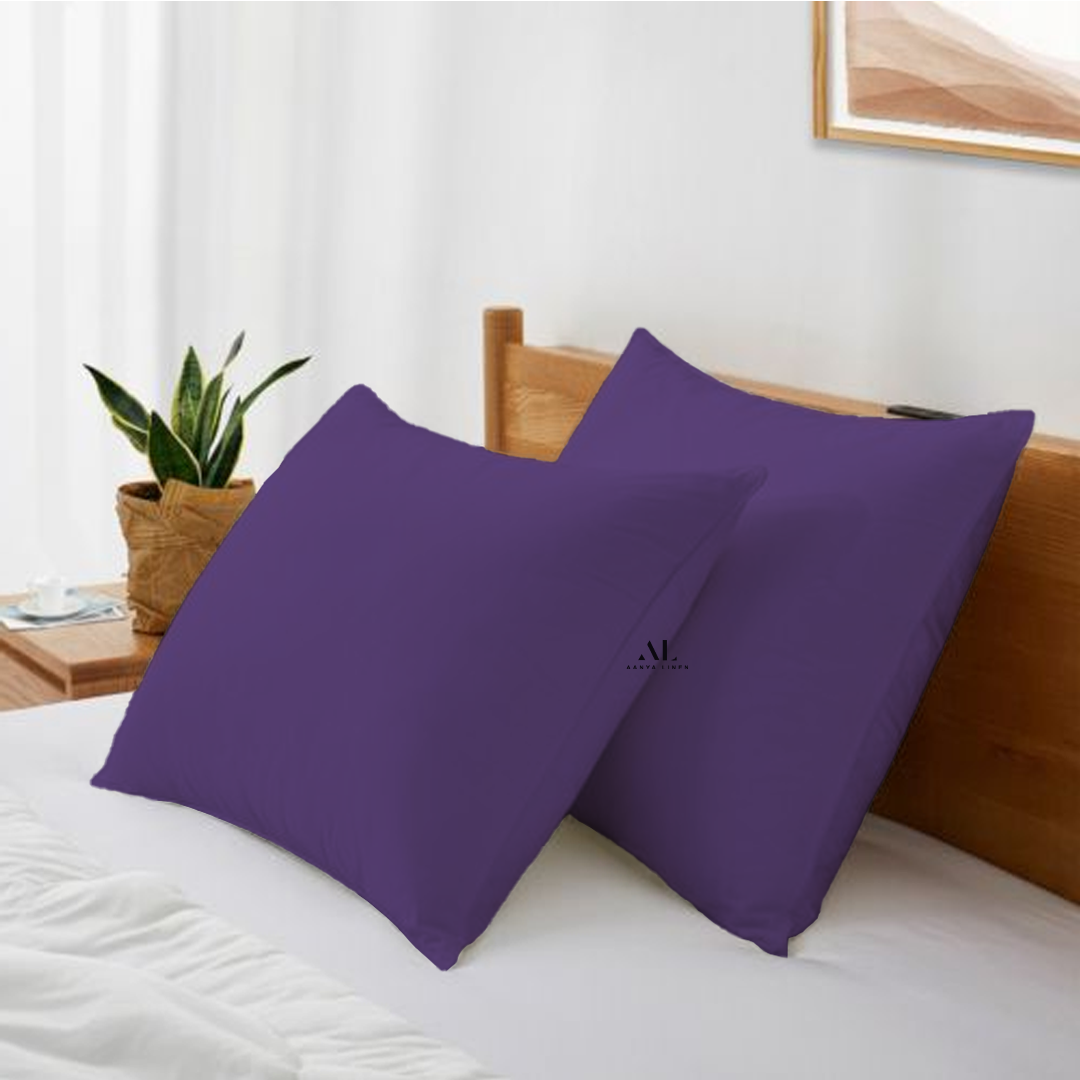 Purple Pillow Cases Solid Comfy