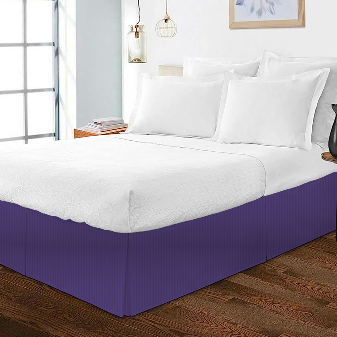 Purple Stripe Bed Skirt (Comfy -300TC)