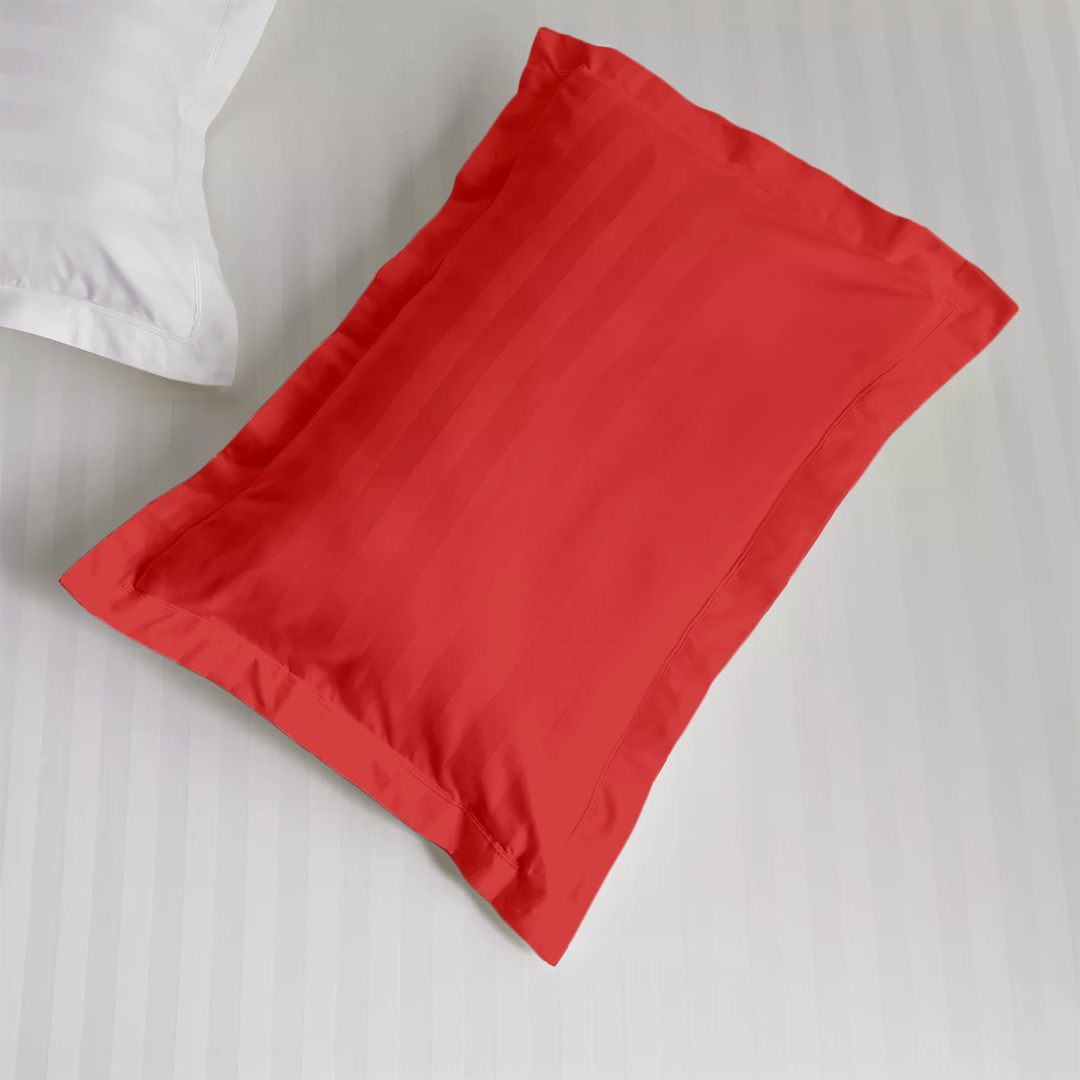 Red Stripe Pillow Shams Comfy Sateen