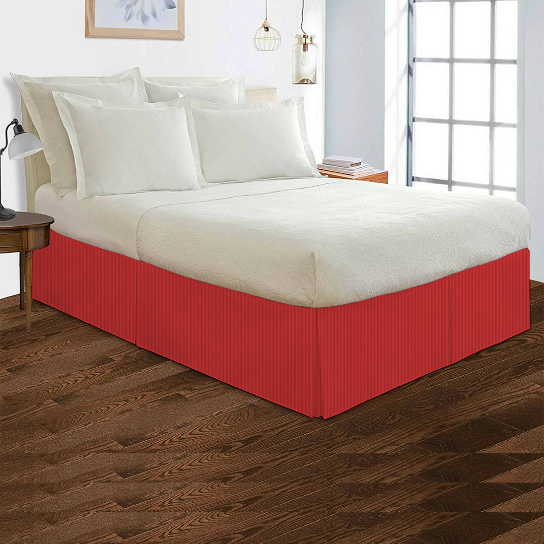 Red Stripe Bed Skirt (Comfy - 300TC)