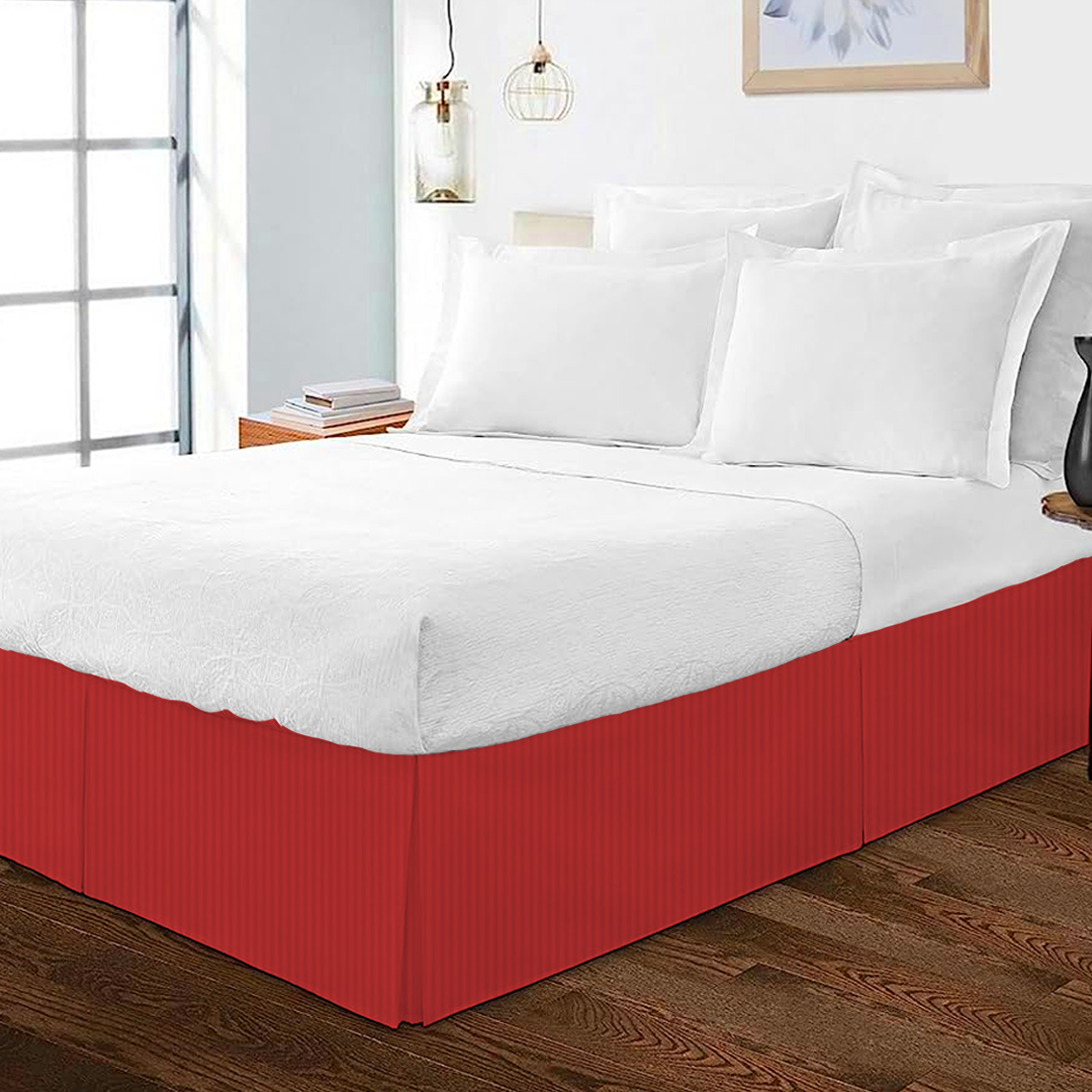 Red Stripe Bed Skirt (Comfy - 300TC)