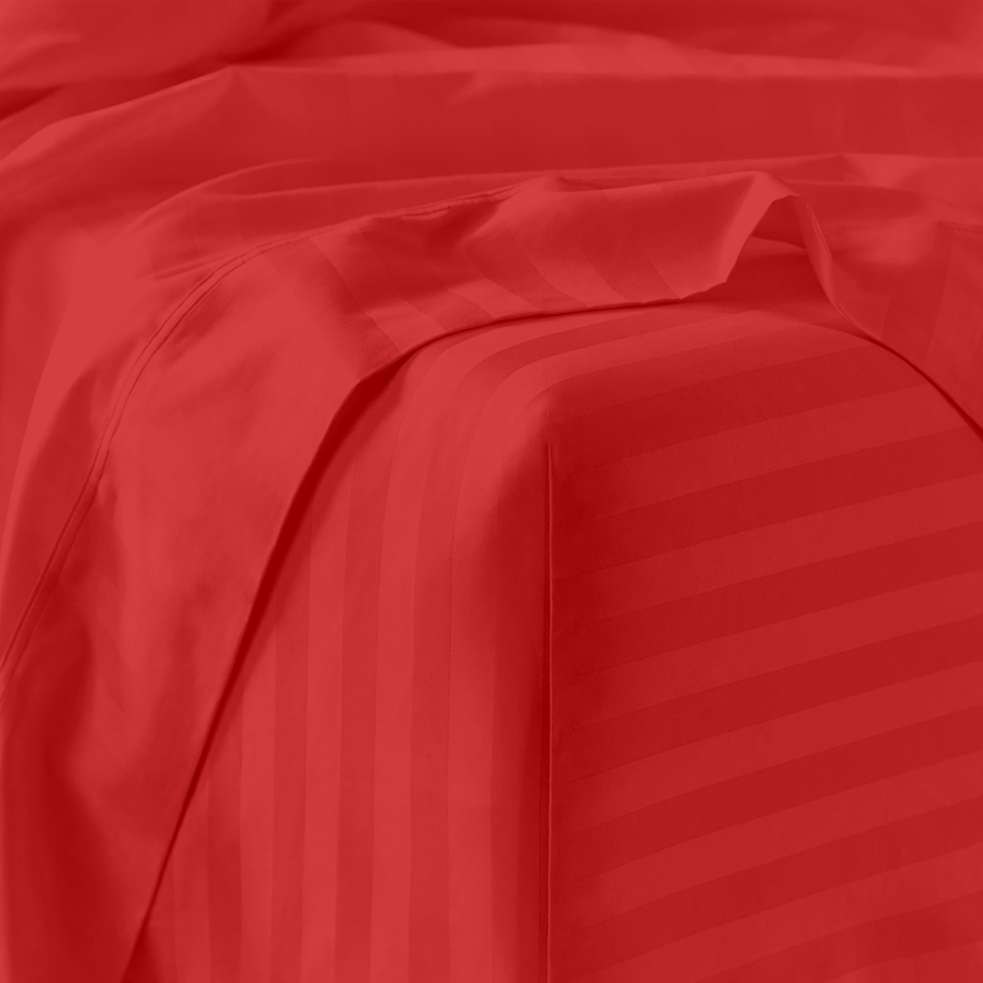 Red Stripe Sheet Set Comfy Sateen