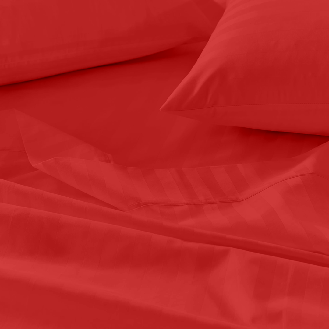 Red Stripe Sheet Set Comfy Sateen