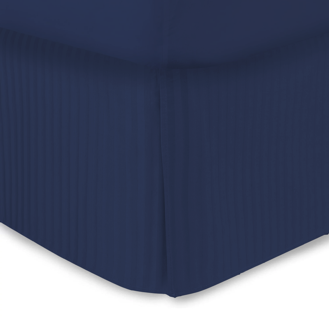 Royal Blue Stripe Bed Skirt (Comfy - 300TC)