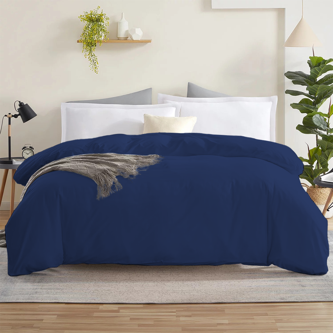 Royal Blue Duvet Cover Solid Comfy Sateen