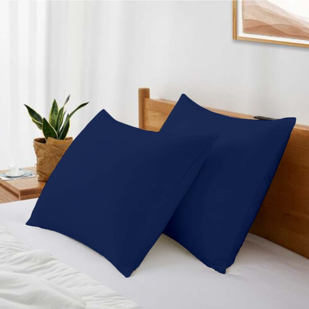 Royal Blue Pillow Cases Solid Comfy Sateen