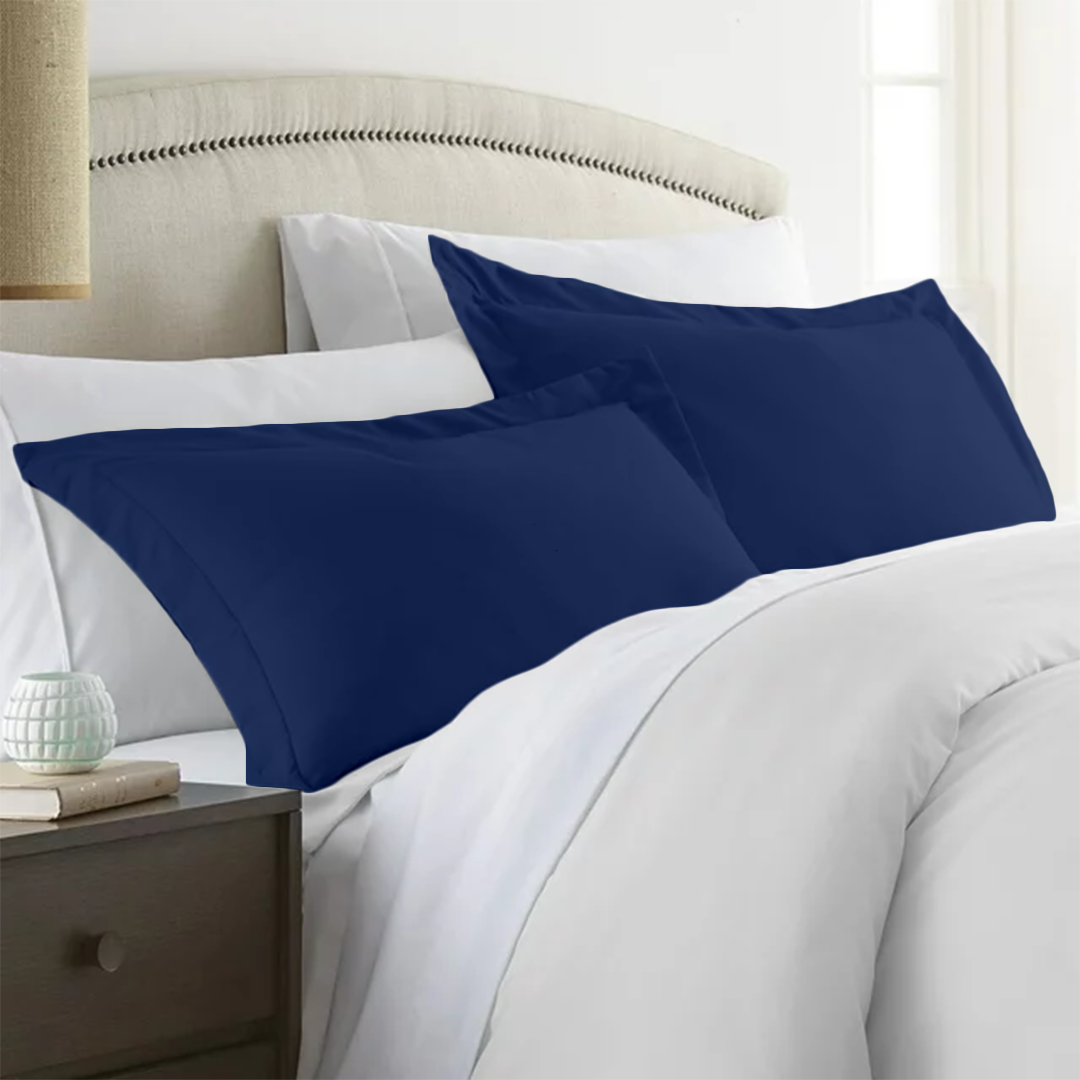 Royal Blue Pillow Shams Solid Comfy Sateen