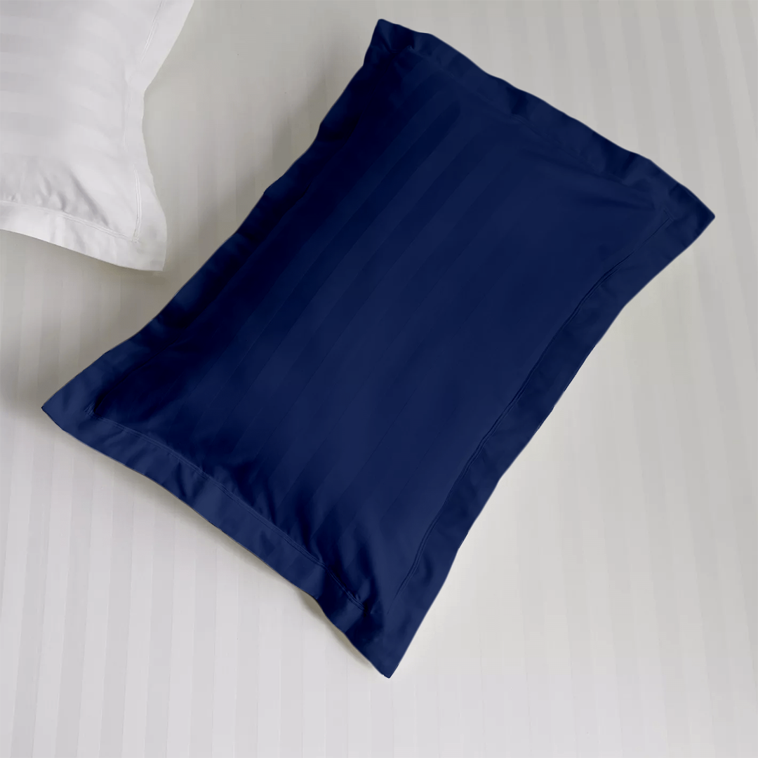 Royal Blue Stripe Pillow Sham Comfy Sateen