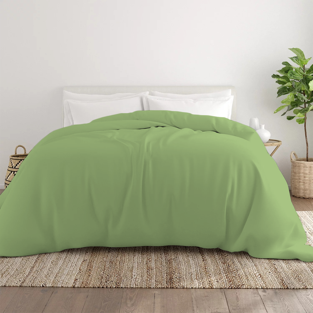 Sage Duvet Cover Solid Comfy Sateen