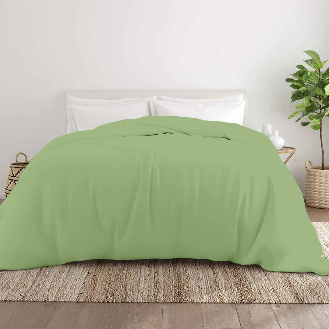 Sage Green Duvet Cover Solid Bliss Sateen