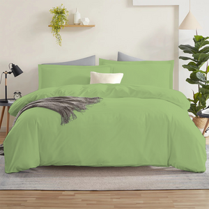 Sage Duvet Cover Set Solid Comfy Sateen