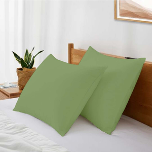 Sage Green Pillowcases Solid Comfy Sateen