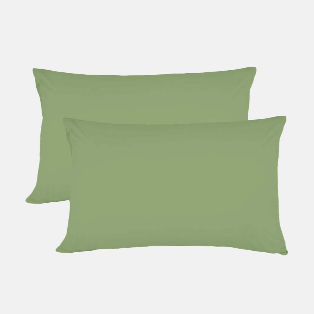 Sage Green Pillowcases Solid Comfy Sateen