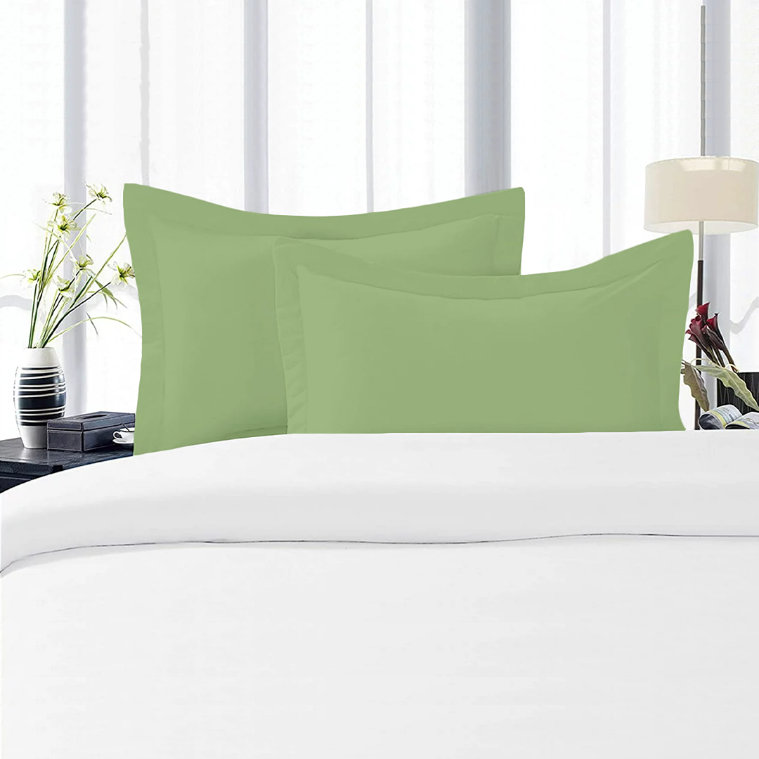 Sage Pillow Shams Solid Bliss Sateen