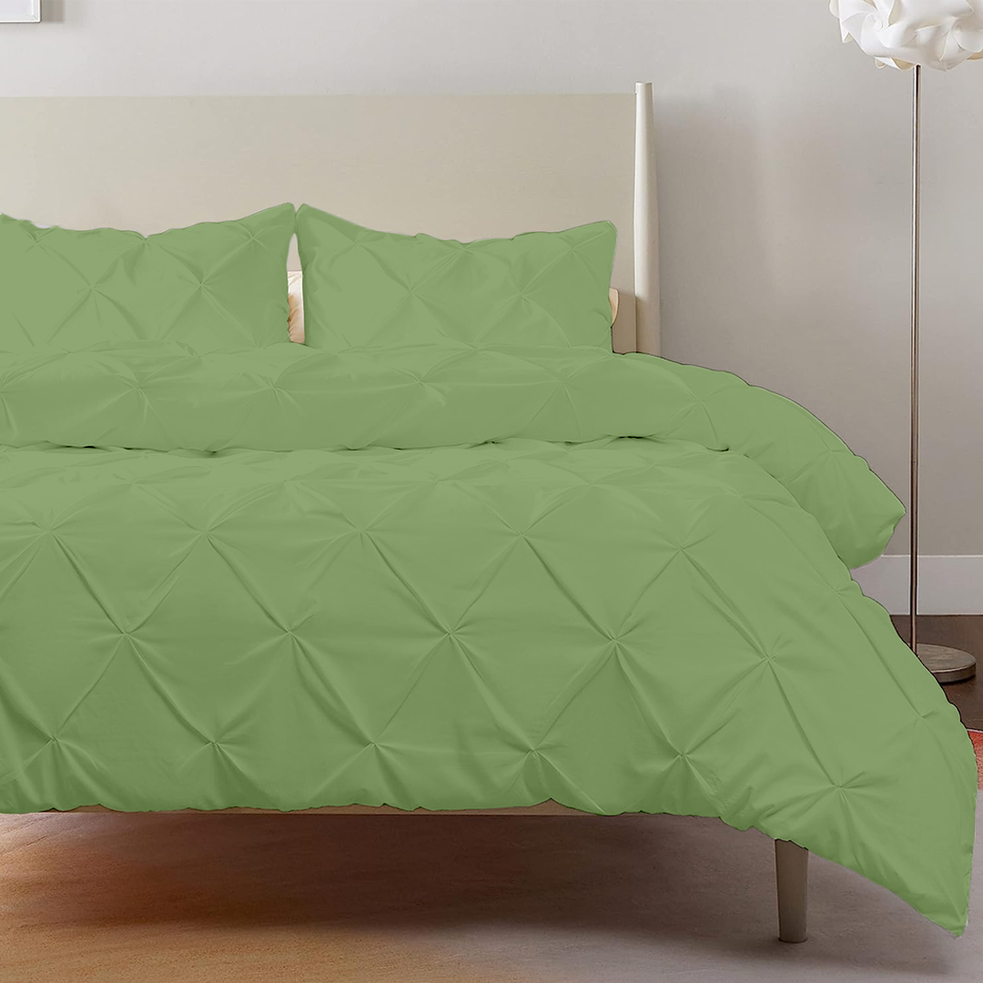 Sage Pintuck Duvet Cover Set Bliss