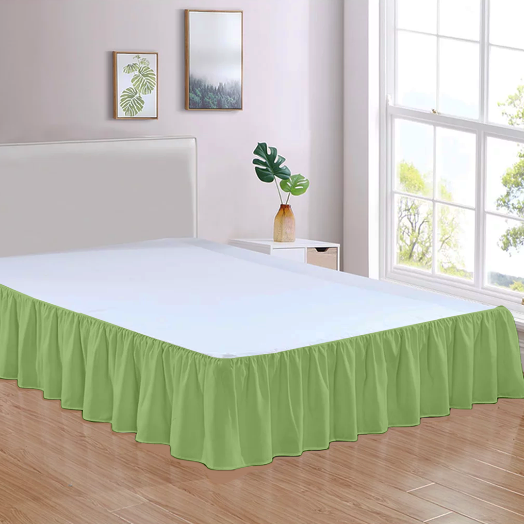 Sage Gathered Bed Skirt Bliss Solid