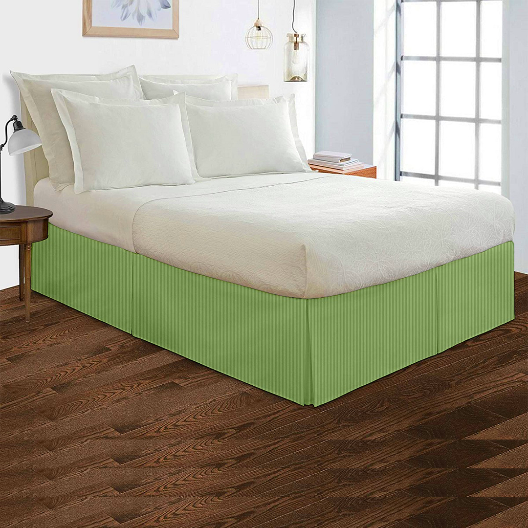 Sage Stripe Bed Skirt (Comfy 300TC)