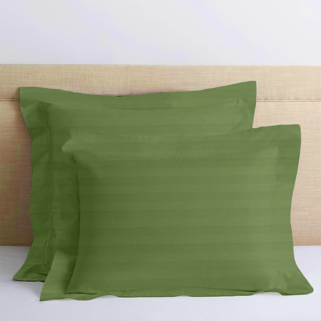 Sage Green Stripe Euro Sham Comfy Sateen