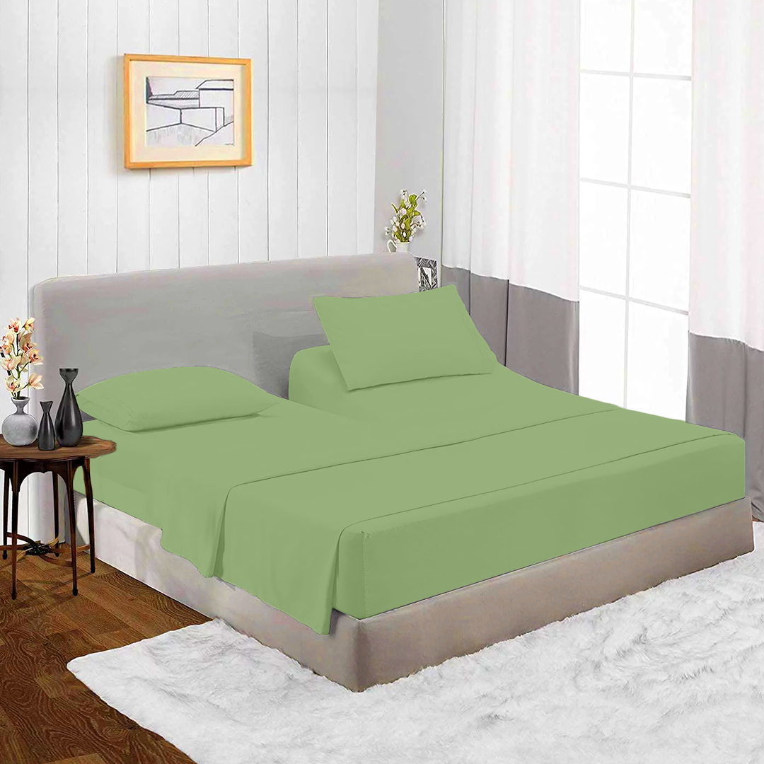 Sage Top Split Sheet Set 34 Inches Solid Bliss