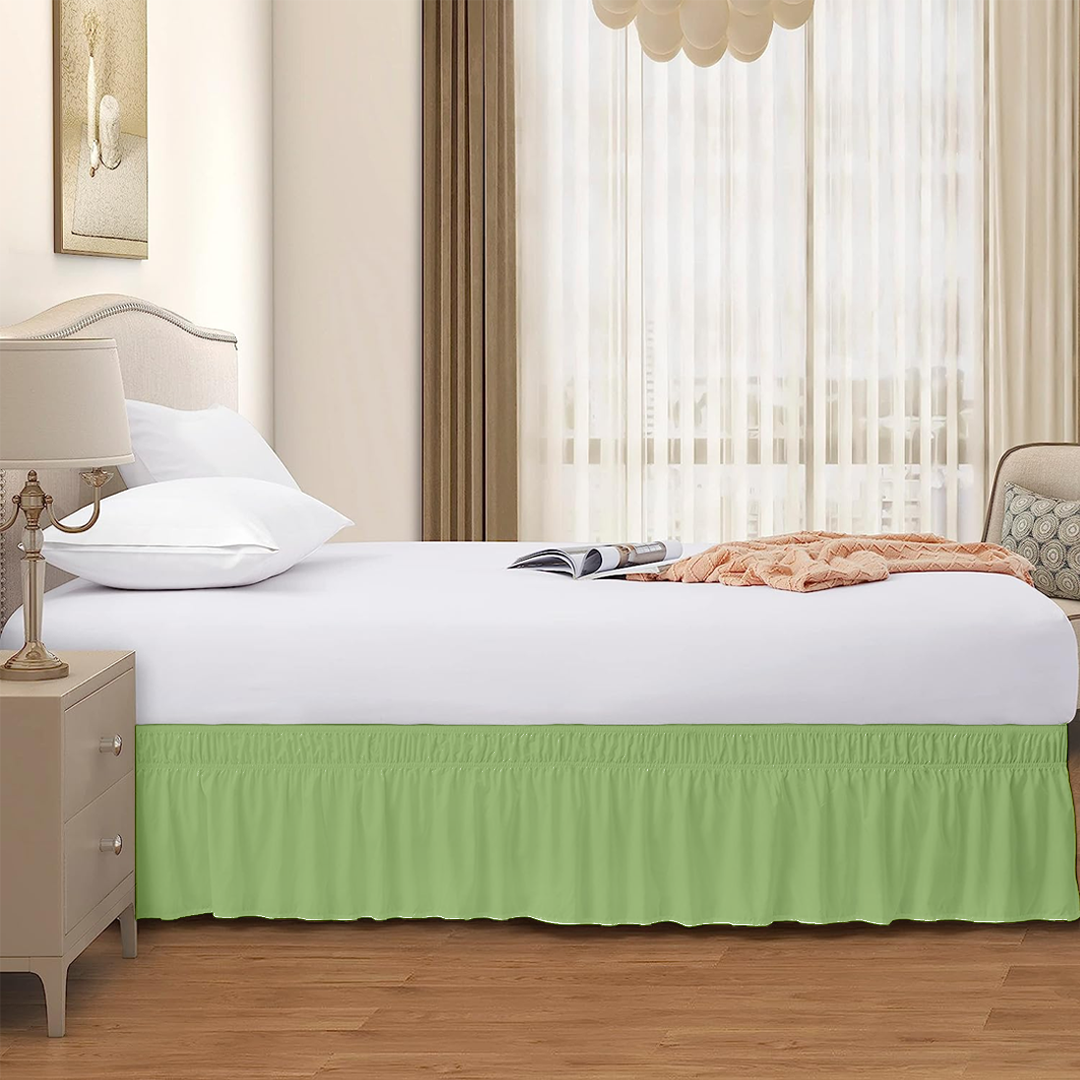 Sage Wrap Around Bed Skirt Bliss Sateen Solid