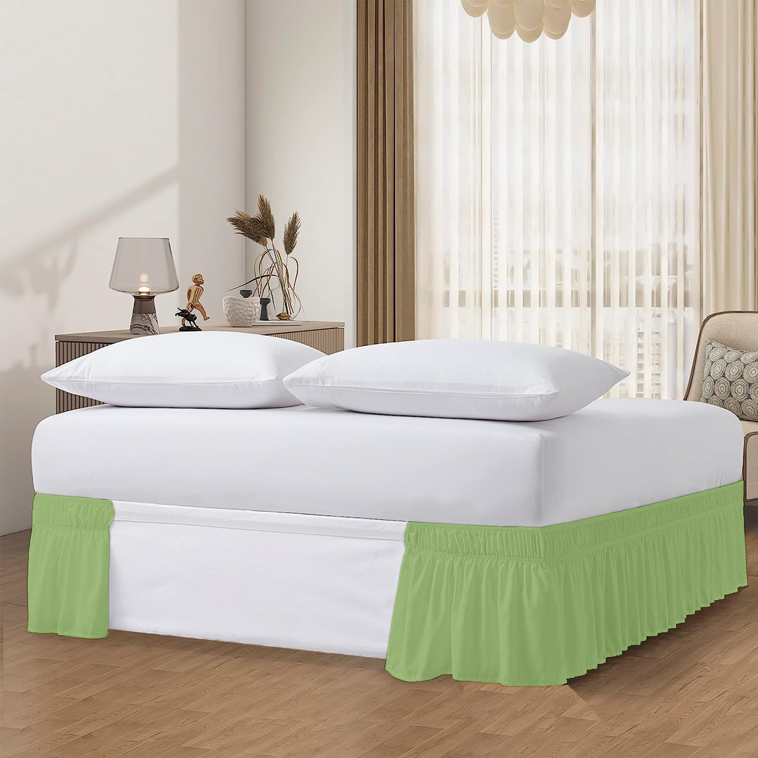 Sage Wrap Around Bed Skirt Bliss Sateen Solid