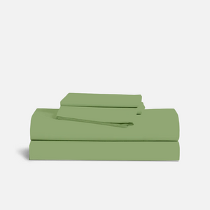 Sage Green Sheet Set Bliss Solid Sateen