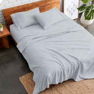 Light Grey Sheet Set Bliss Solid Sateen