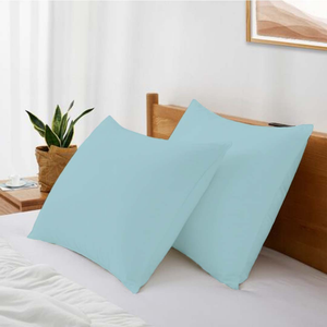 Light Blue Pillowcase Solid Bliss Sateen