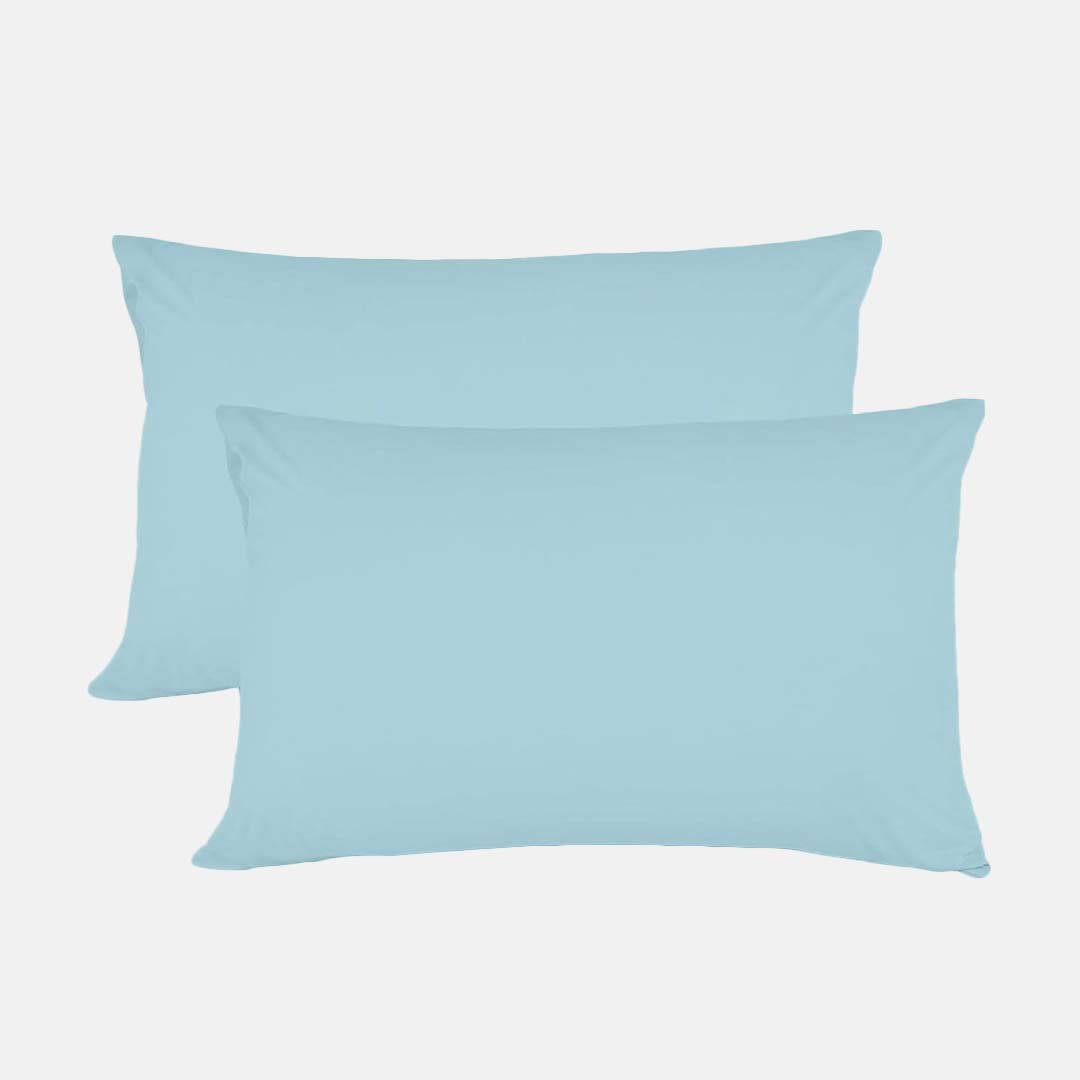 Light Blue Pillowcase Solid Bliss Sateen