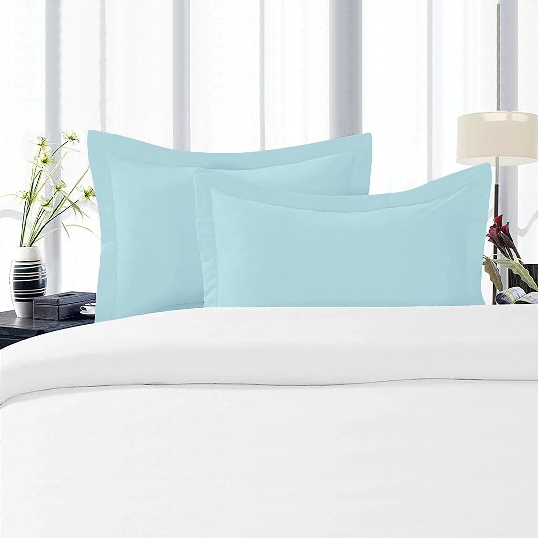 Solid Light Blue Pillow Shams