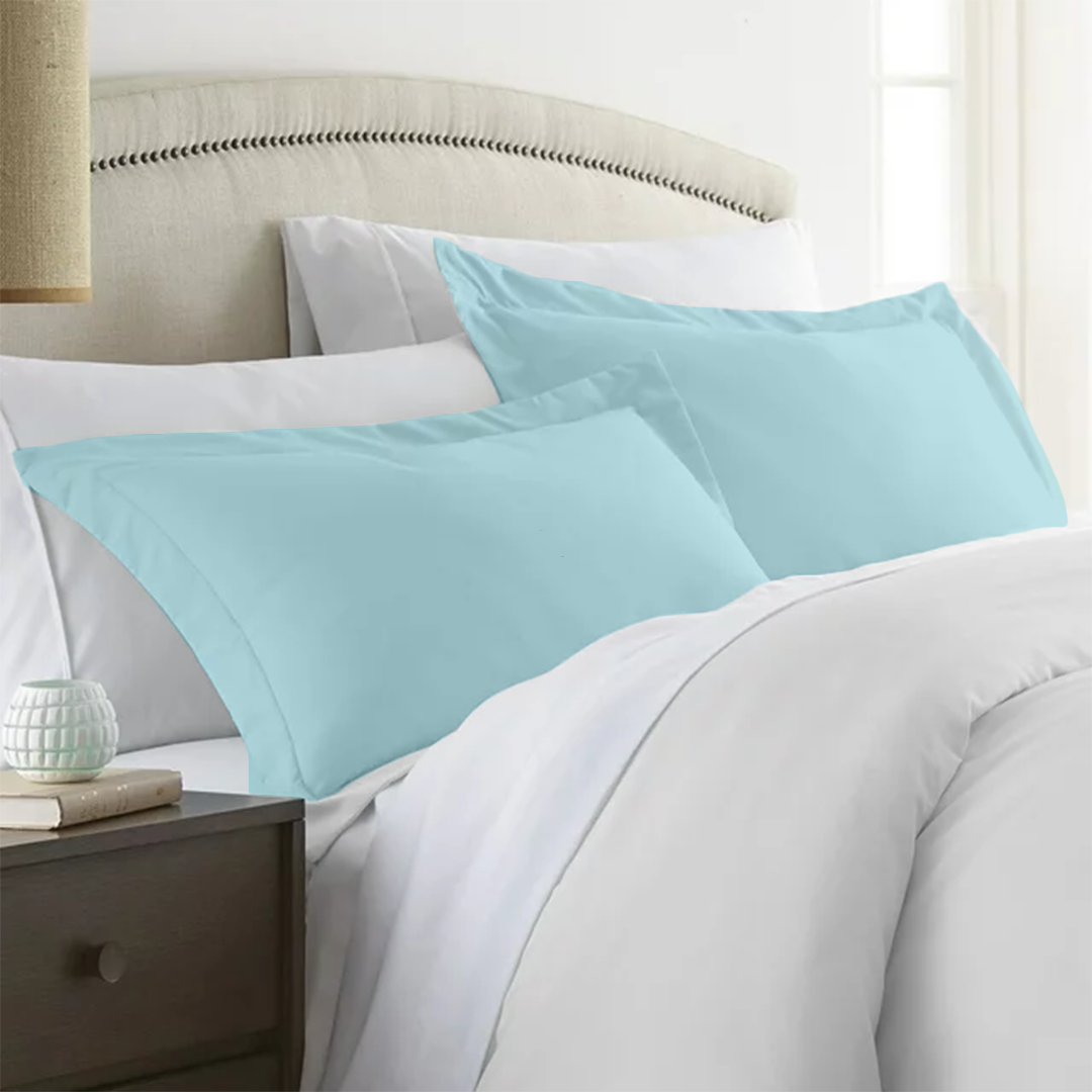 Solid Light Blue Pillow Shams