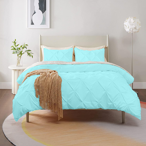 Light Blue Pintuck Duvet Cover Set Bliss