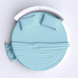 Comfy Round Sheet Set Solid 84 Inch Diameter Light Blue