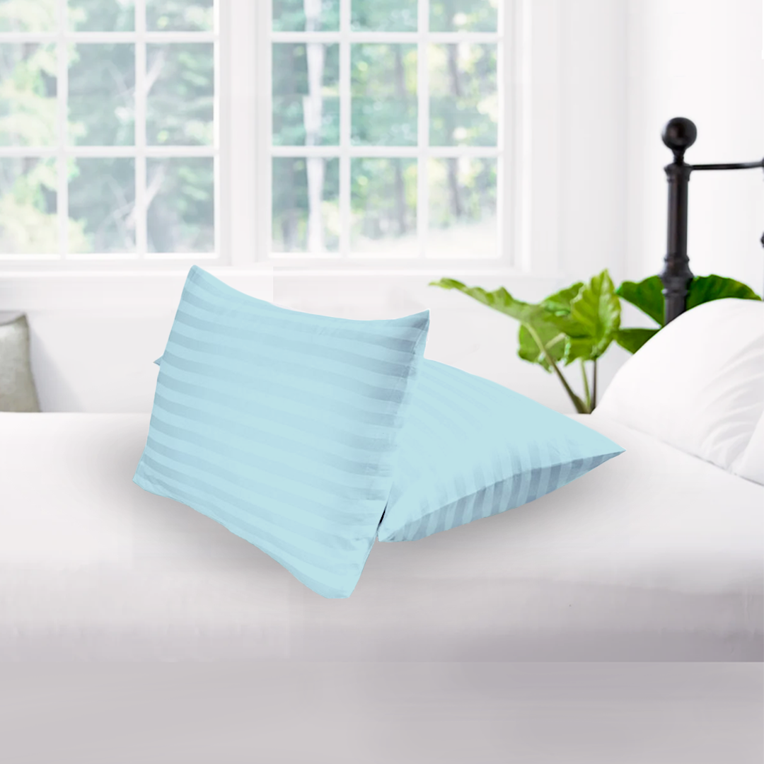 Light Blue Stripe Pillowcase Comfy Sateen