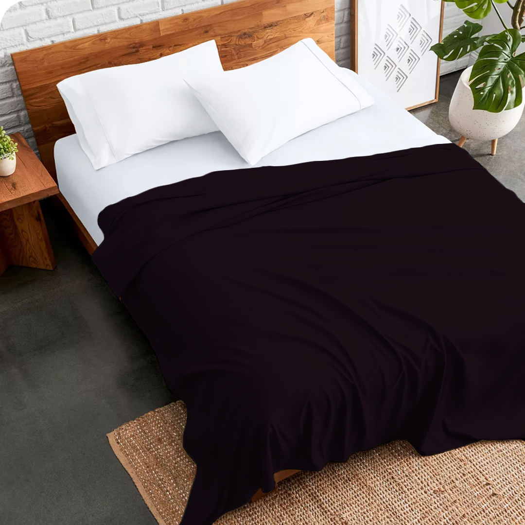 Wine Flat Sheet Solid (Comfy 300TC)