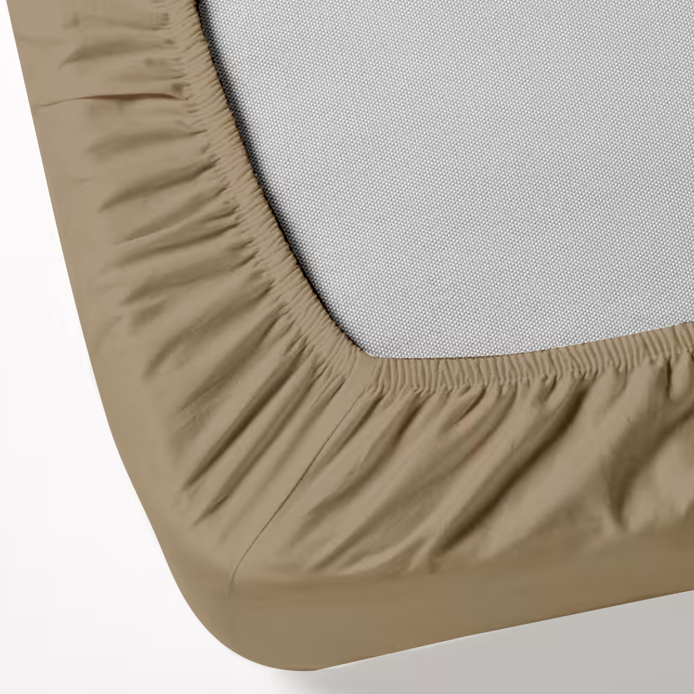 Taupe RV Fitted Sheet Solid Bliss Sateen