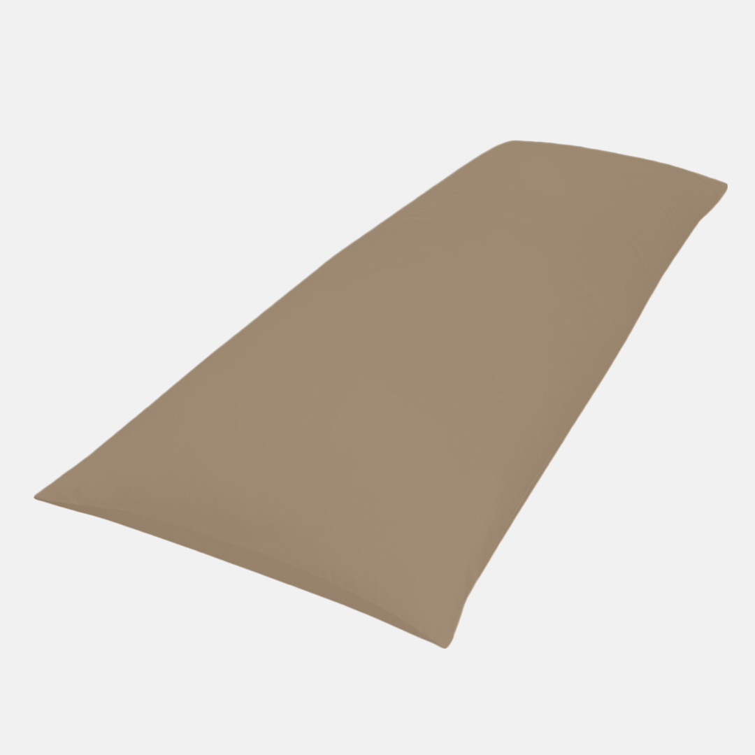 Taupe Body Pillowcase Solid Bliss Sateen