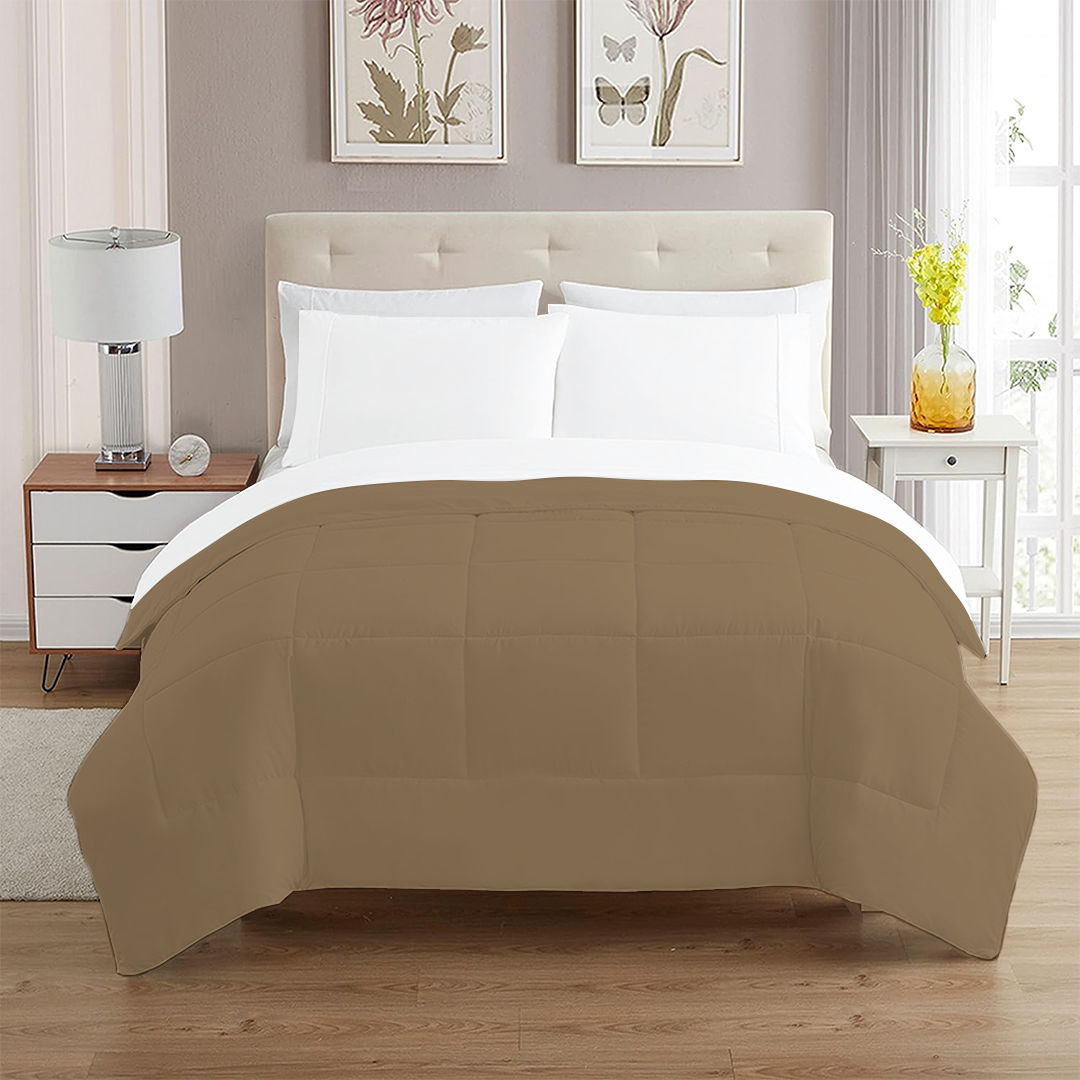 Taupe Comforter 400 GSM Bliss Sateen