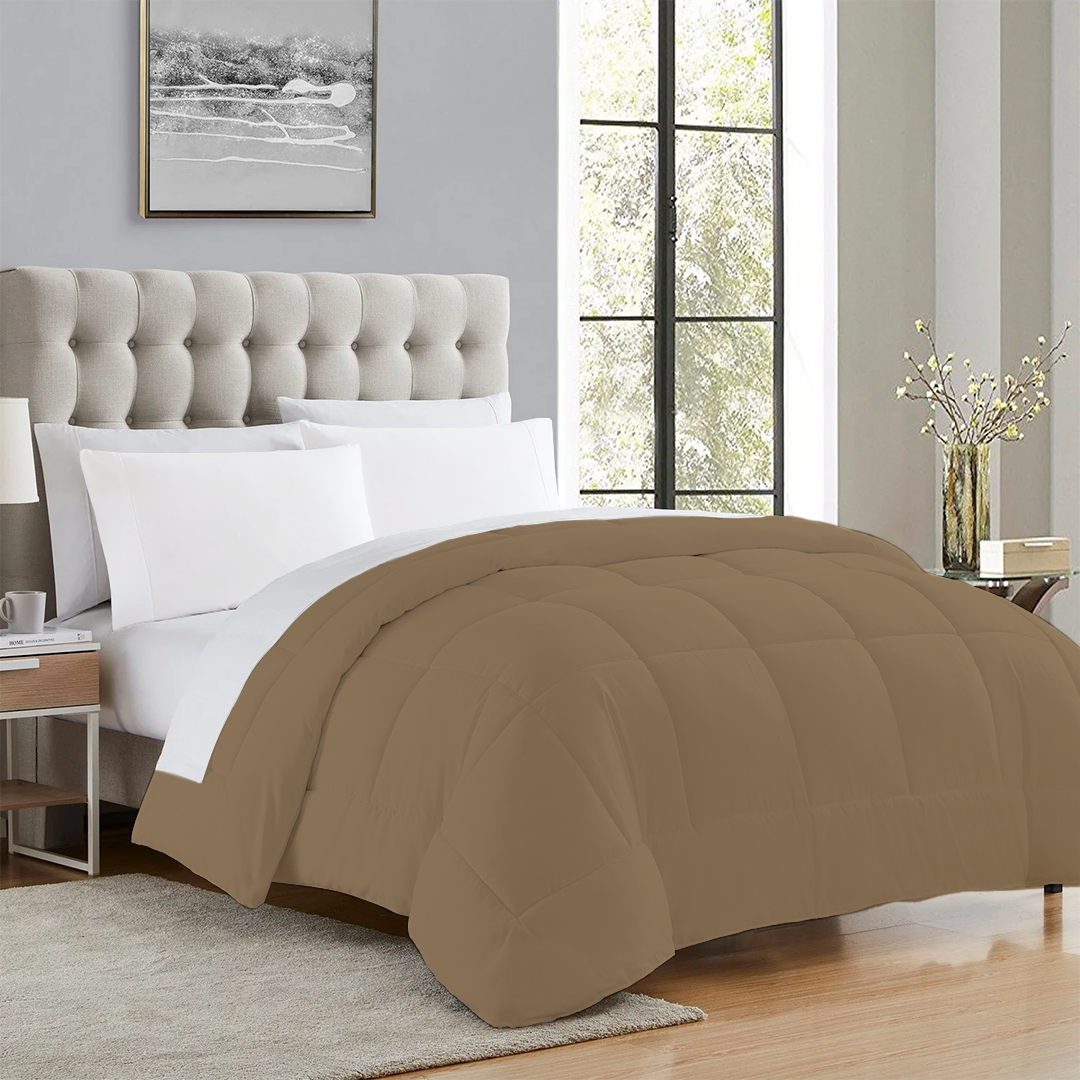 Taupe Comforter 400 GSM Bliss Sateen