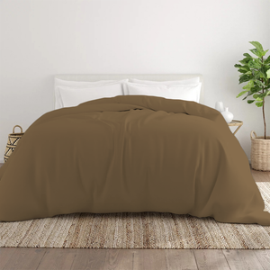 Taupe Duvet Cover Solid Bliss Sateen