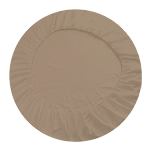 Taupe Round Fitted Sheet Only Solid Bliss Sateen