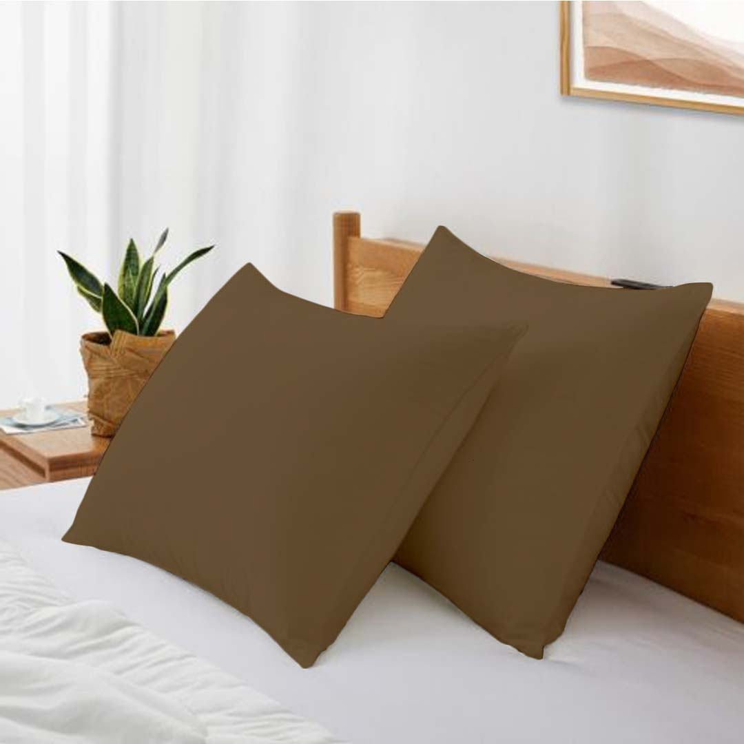 Taupe Pillowcase Solid Bliss Sateen