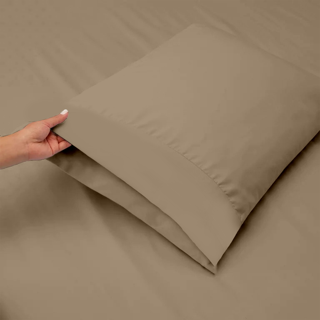 Taupe RV Sheet Set Solid Bliss Sateen