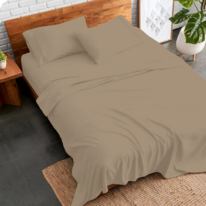 Taupe Sheet Set Bliss Solid Sateen