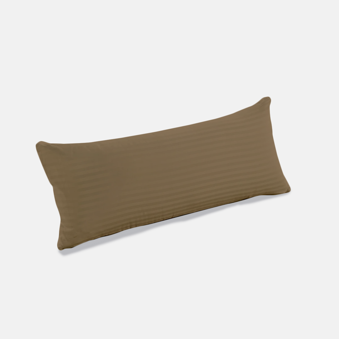 Taupe Stripe Body Pillow Cover Comfy Sateen