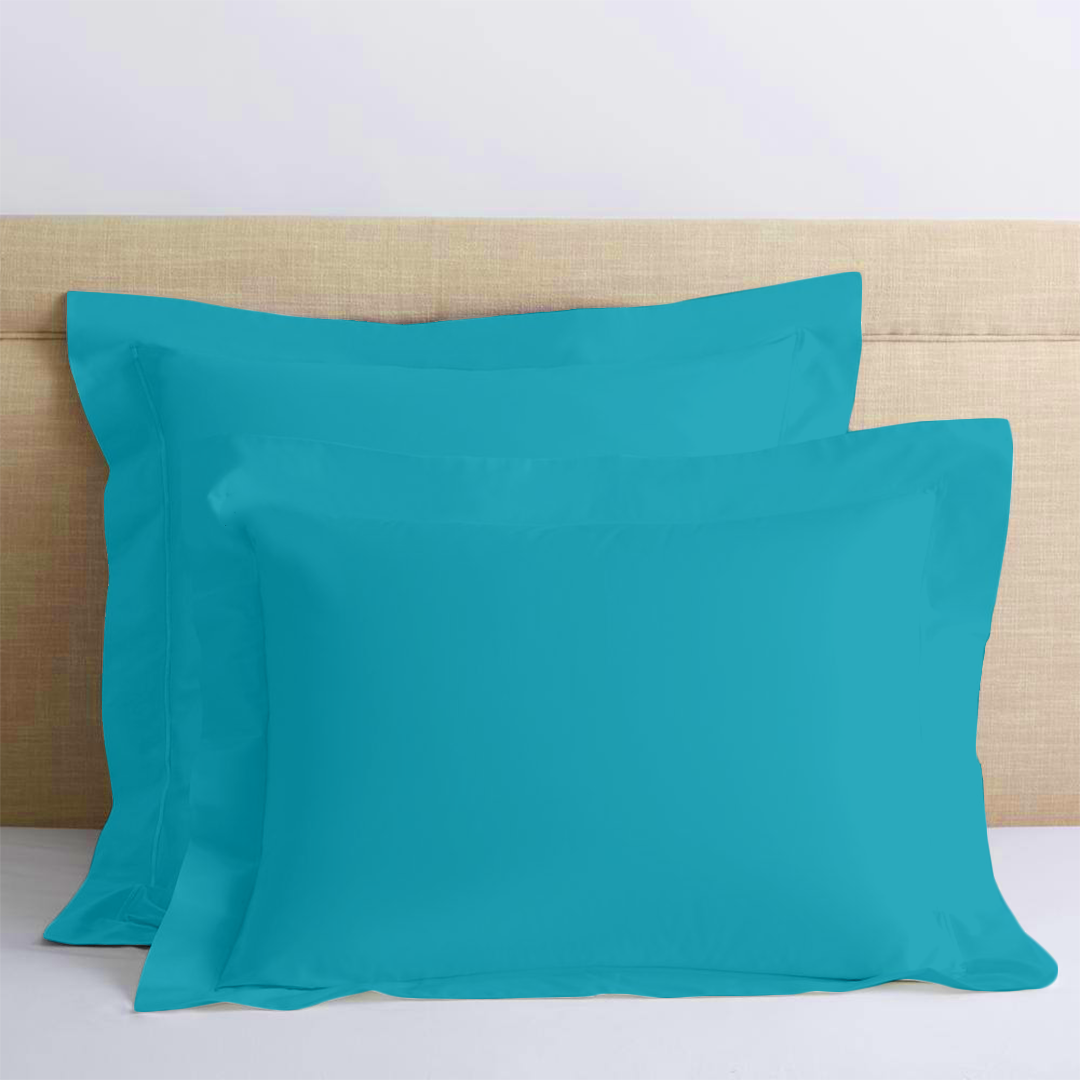 Turquoise Euro Shams Solid Comfy