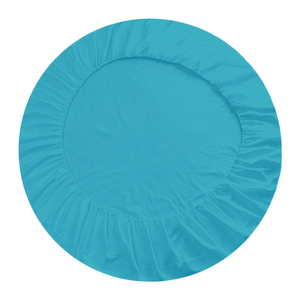 Turquoise Round Fitted Sheet Comfy Solid Sateen