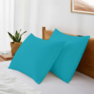 Turquoise Pillow Cases Solid Comfy Sateen