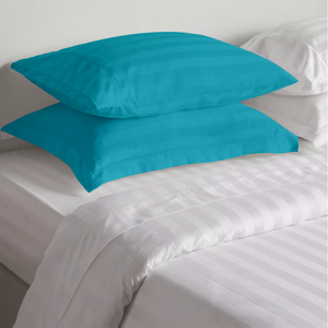 Turquoise Stripe Pillow Shams Comfy Sateen