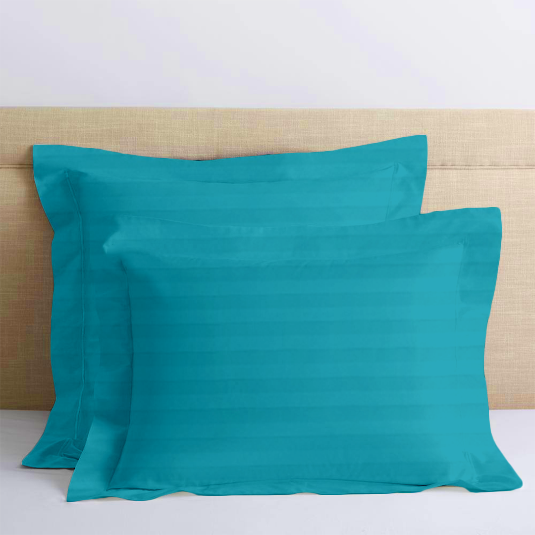 Turquoise Stripe Euro Sham Comfy Sateen